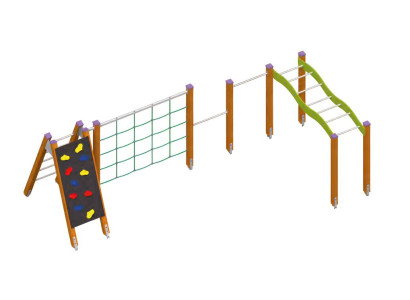 Spielplatz Balanceparcours Hängebrücke Trainingsgerät Barrenstange Abenteuerland