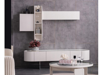 Wohnwand Sideboard Wandregal Schrank Schrankwand Verspiegelt Wohnzimmer