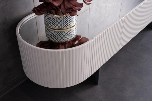 Wohnwand Couchtisch Sideboard Wandregal Verspiegelt Wohnzimmer Set Weiß