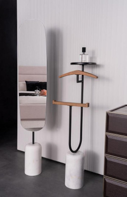 Kommode Kleiderbügel Standspiegel Butler Schrank Spiegel Schlafzimmer Set