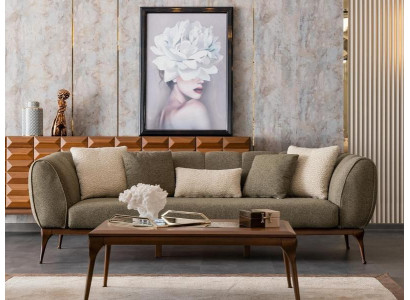 3er Couch 3 Sitzer Sofa Dreisitzer Polstersofa Sofa Grün Wohnzimmer