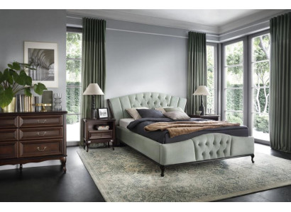 Bett Stilvoller 2x Nachttische Klassisches Luxuriöses Schlafzimmer Set 3tlg