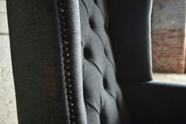 Design Ohrensessel Chesterfield Stoff Couch Sofa Polster Sofas Sessel Fernseh