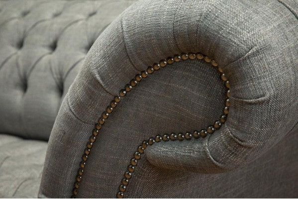 Design Sofa 2 Sitzer Sessel Chesterfield Luxus Klassische Textil Couchen Sofas