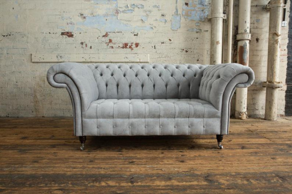 2 Sitzer Chesterfield Leder Couch Sofa Polster Sofas Design Luxus Sofas Textil