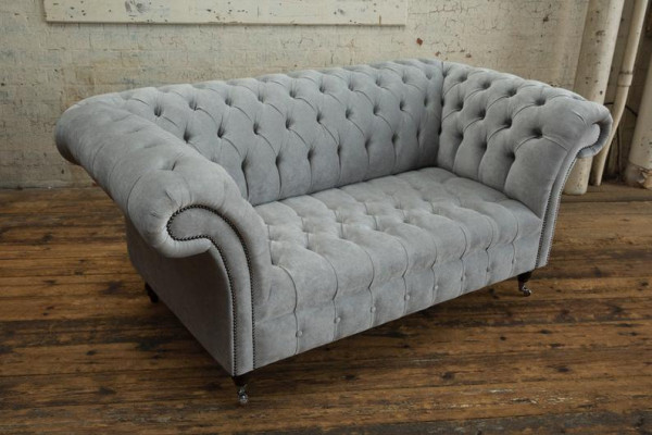 2 Sitzer Chesterfield Leder Couch Sofa Polster Sofas Design Luxus Sofas Textil