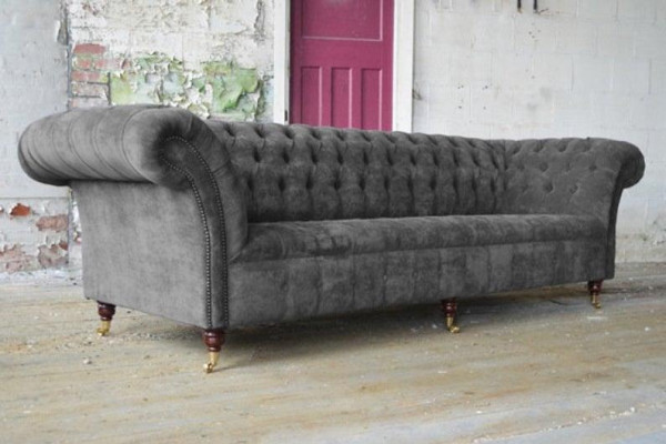 XXL 4 Sitzer Sofa Polster Couch Big Sofas Couchen Chesterfield Leder Textil Neu