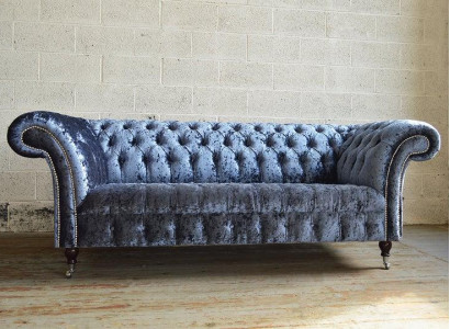 Design Sofa 3 Sessel Chesterfield Couch Polster Luxus Klassische Textil  Sofas