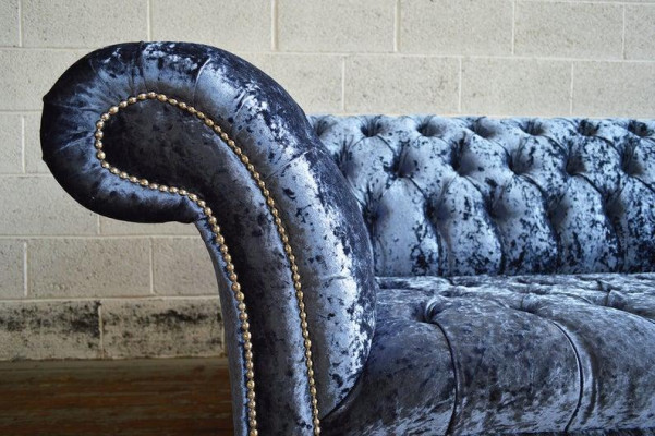 Design Sofa 3 Sessel Chesterfield Couch Polster Luxus Klassische Textil  Sofas