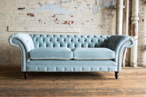 2 Sitzer Polstersofas Klassische Sofa Chesterfield Sofa der Premium Klasse Neu