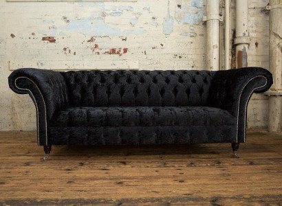 Design Luxus Stoffsofas Chesterfield Textil  Sofa 3 Sitzer Sofa Polster Sofas