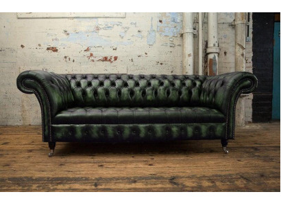 Ledersofa Sofa Couch Polster Garnitur 3 Sitzer Sofas Couchen Chesterfield Leder