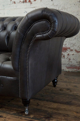 3 Sitzer Chesterfield Polster Sofas Design Luxus Couch Sofa Leder Couchen XXL