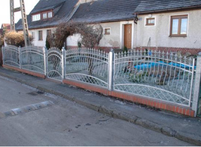 Zaun Garten Klassische Schmiedeeisen Handgefertigt nach Maß Geländer M213 1lfm