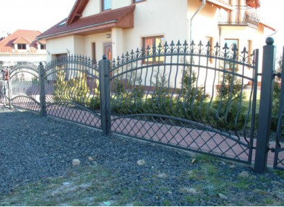 Zaun Garten Klassische Schmiedeeisen Handgefertigt nach Maß Geländer M217 1lfm