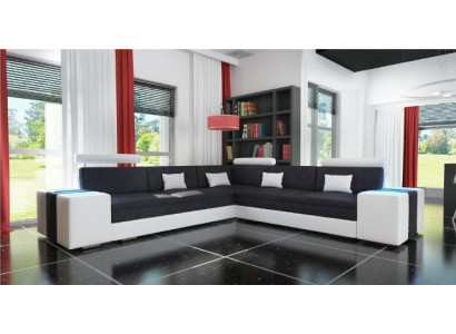 Wohnlandschaft Sofa Couch Eck Polster Stoff Textil Leder Garnitur Couchen Sofas