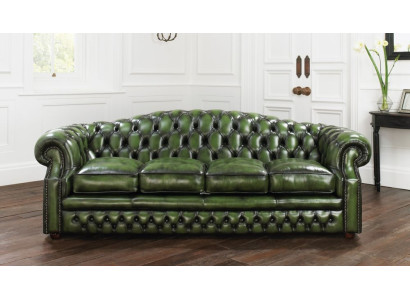 Antik Chesterfield Leder Sofa Couch Polster 100% Echtes Leder 5 Sitzer jvmoebel