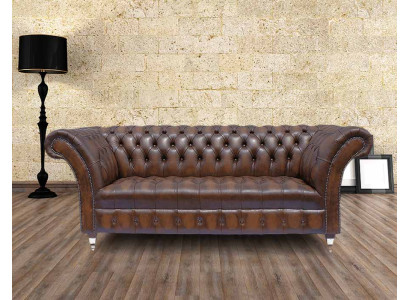3 Sitzer Chesterfield Poster Sofa Couch Leder Textil Stoff Sofas William III