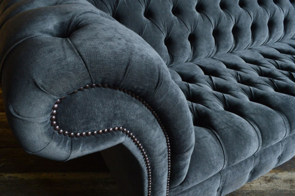 XXL Big Sofa Couch Chesterfield 245cm Polster Sofas 4 Sitzer Leder Textil  #G1
