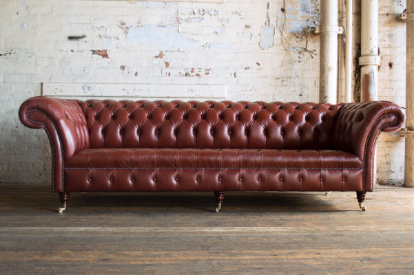 XXL Big Sofa Couch Chesterfield 245cm Polster Sofas 4 Sitzer Leder Textil  #315