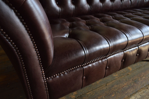 XXL Big Sofa Couch Chesterfield 245cm Polster Sofas 4 Sitzer Leder Textil  #322