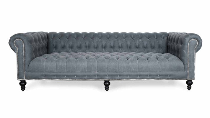 XXL Big Sofa Couch Chesterfield 240cm Polster Sofas 4 Sitzer Leder Textil  #267