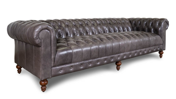XXL Big Sofa Couch Chesterfield 240cm Polster Sofas 4 Sitzer Leder Textil  #273