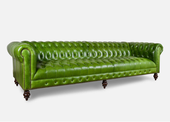 XXL Big Sofa Couch Chesterfield 240cm Polster Sofas 4 Sitzer Leder Textil  #275