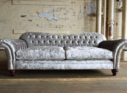 Design Sofa Chesterfield Luxus Klass Couch Polster Garnitur Leder Textil 1029