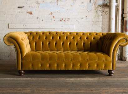 Design Sofa Chesterfield Luxus Klass Couch Polster Garnitur Leder Textil 1034