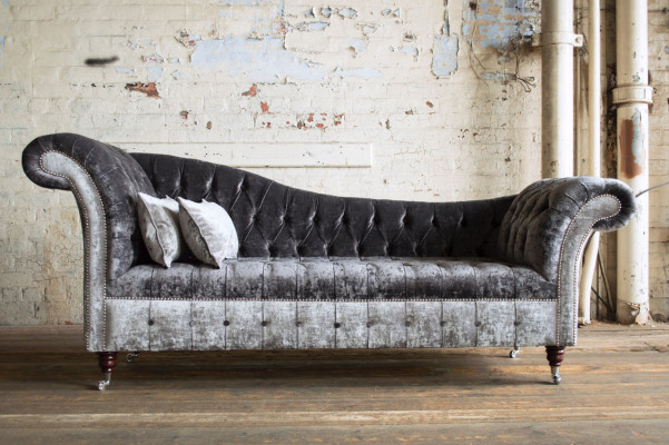 Design Sofa Chesterfield Luxus Klass Couch Polster Garnitur Leder Textil 1043