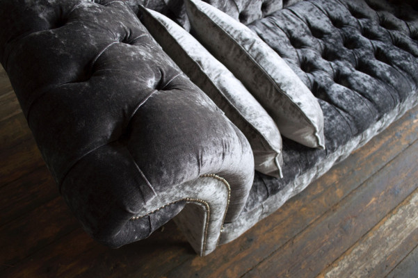 Design Sofa Chesterfield Luxus Klass Couch Polster Garnitur Leder Textil 1043