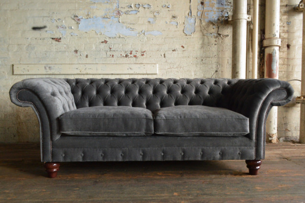 Design Sofa Chesterfield Luxus Klass Couch Polster Garnitur Leder Textil  1069