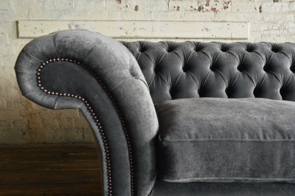 Design Sofa Chesterfield Luxus Klass Couch Polster Garnitur Leder Textil  1069
