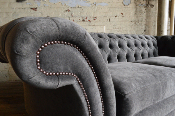 Design Sofa Chesterfield Luxus Klass Couch Polster Garnitur Leder Textil  1069