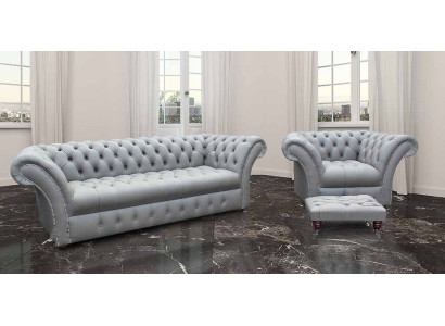 4+1 XXL Big Chesterfield Sofagarnitur Sitz Sofa Polster Couch Garnitur Neu