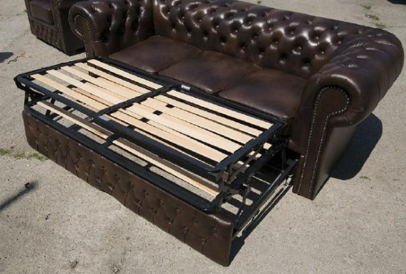 Ledersofa Sofagarnitur Sofa Couch Polster 3+2+1 Chesterfield Sitz Garnitur Neu