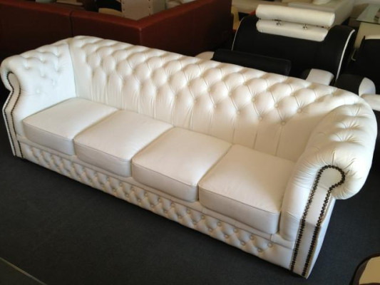 LEDERSOFA CHESTERFIELD 4-SITZER ENGLAND SOFA LEDER GARNITUR NEU DESIGN