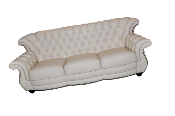 Ledersofa Sofagarnitur 3+2+1 Couch Sofa Polster Englische Stil Möbel klassisch