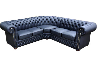 Ecksofa Chesterfield Wohnlandschaft Eckcouch Eck Leder Garnitur Sofa Couch new_P