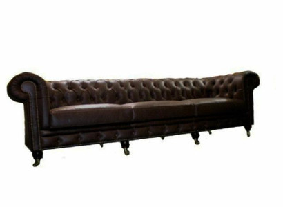 XXL Big Chesterfield Big Sofa 275cm 5Sitz Polster Couch Deisgner Leder Neu C.10