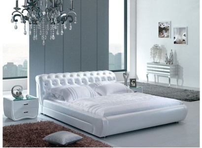 XXL Chesterfield Lederbett Bett Betten Leder Leder Polster Ehe Designer Neu 4787