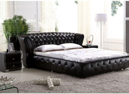 XXL Chesterfield Lederbett Bett Betten Leder Leder Polster Ehe Designer Neu 4795