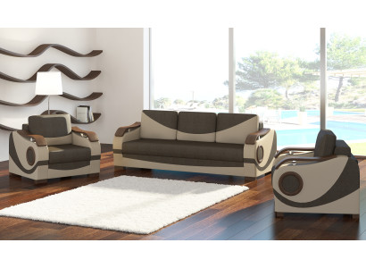 Sofagarnitur Puerto 3+1+1 mit Bettfunktion Set Couch Polster Sofas Sofa Couchen