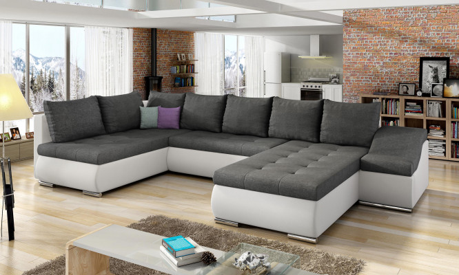 XXL Big Wohnlandschaft Couch Polster Ecksofa Sofa Couchen Sofas Textil Garnitur