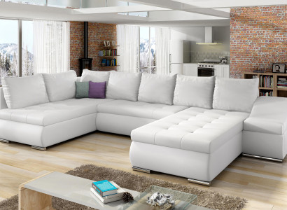 XXL Big Wohnlandschaft Couch Polster Ecksofa Sofa Couchen Sofas Textil Garnitur