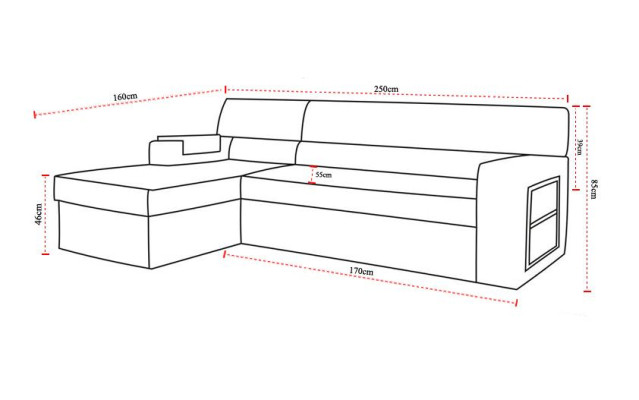 Sofa Bettfunktion Schlafsofa Ecksofa Sofa Couch Polster Eck Sofas Garnitur Neu