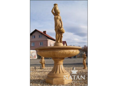 Springbrunnen Garten Teich Brunnen 150cm Steinbrunnen Gartenbrunnen Fontaine Neu