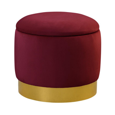 Pouf Fußhocker Rund Hocker Polsterhocker Sitzhocker Badhocker Hocker Truhe Bank
