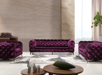 Sessel Couch Polster Designer Textil 1 Sitzer Couchen Polster Chesterfield Sitz